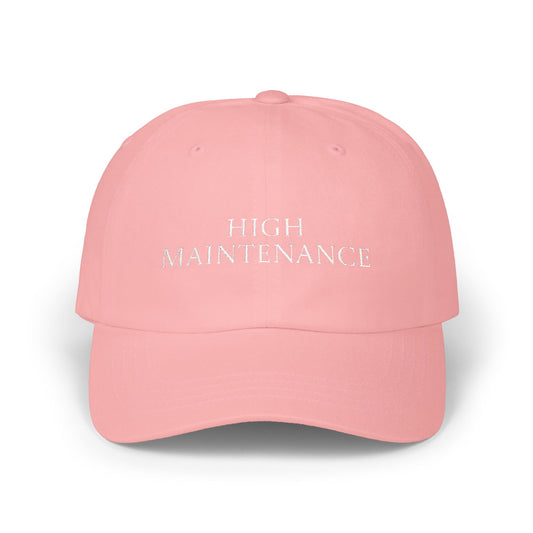 High Maintenance Embroidered Dad Cap — Neutral Casual Baseball Hat