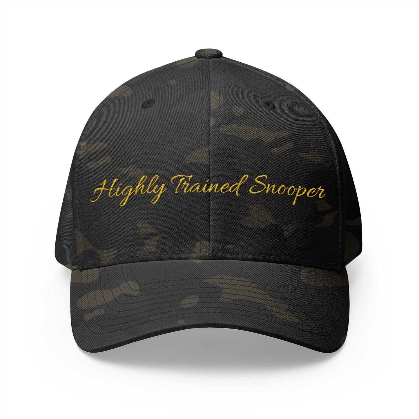 Embroidered 'Highly Trained Snooper' Closed-Back Cap