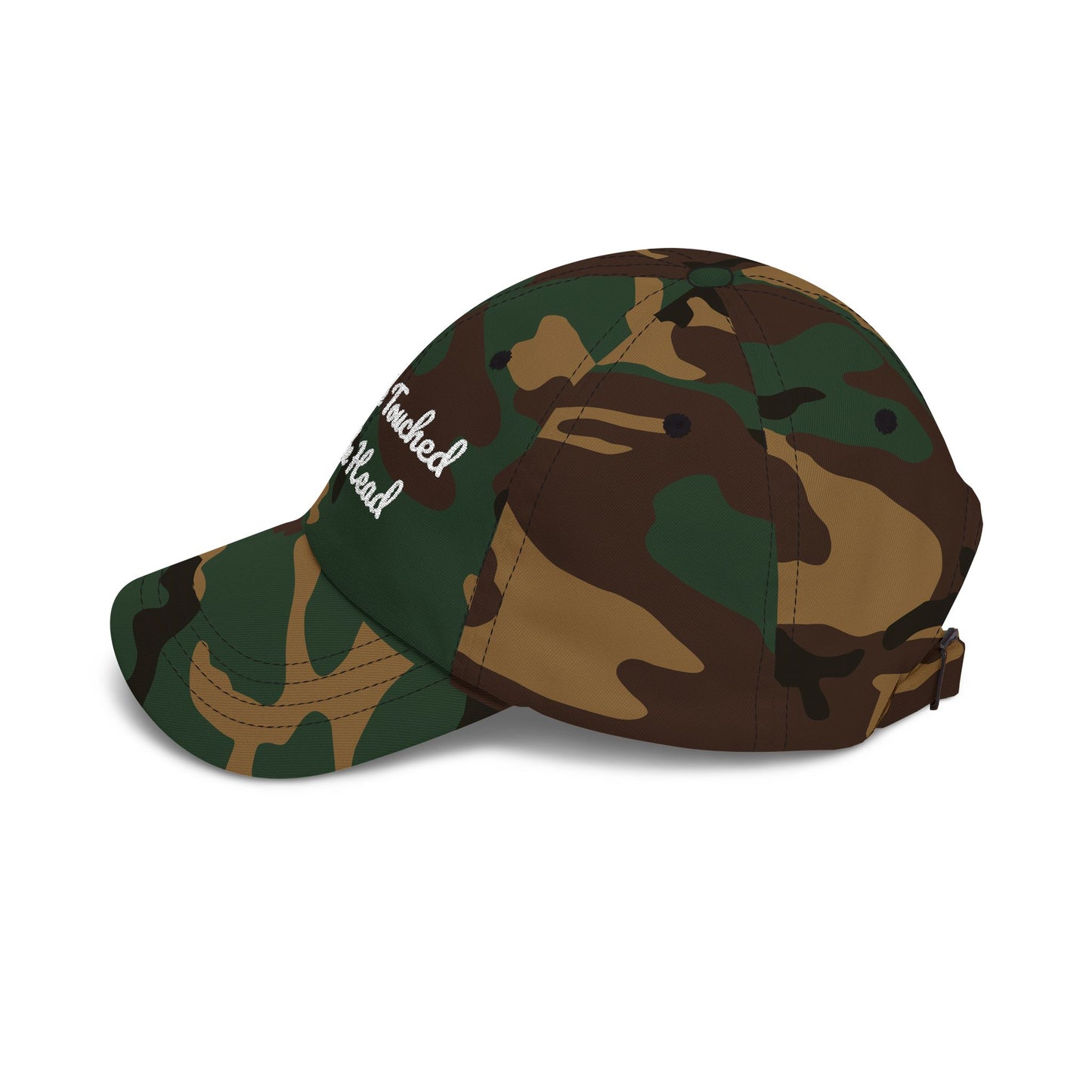 Classic Dad Cap — "A Little Touched In The Head" Embroidered Cotton Baseball Hat