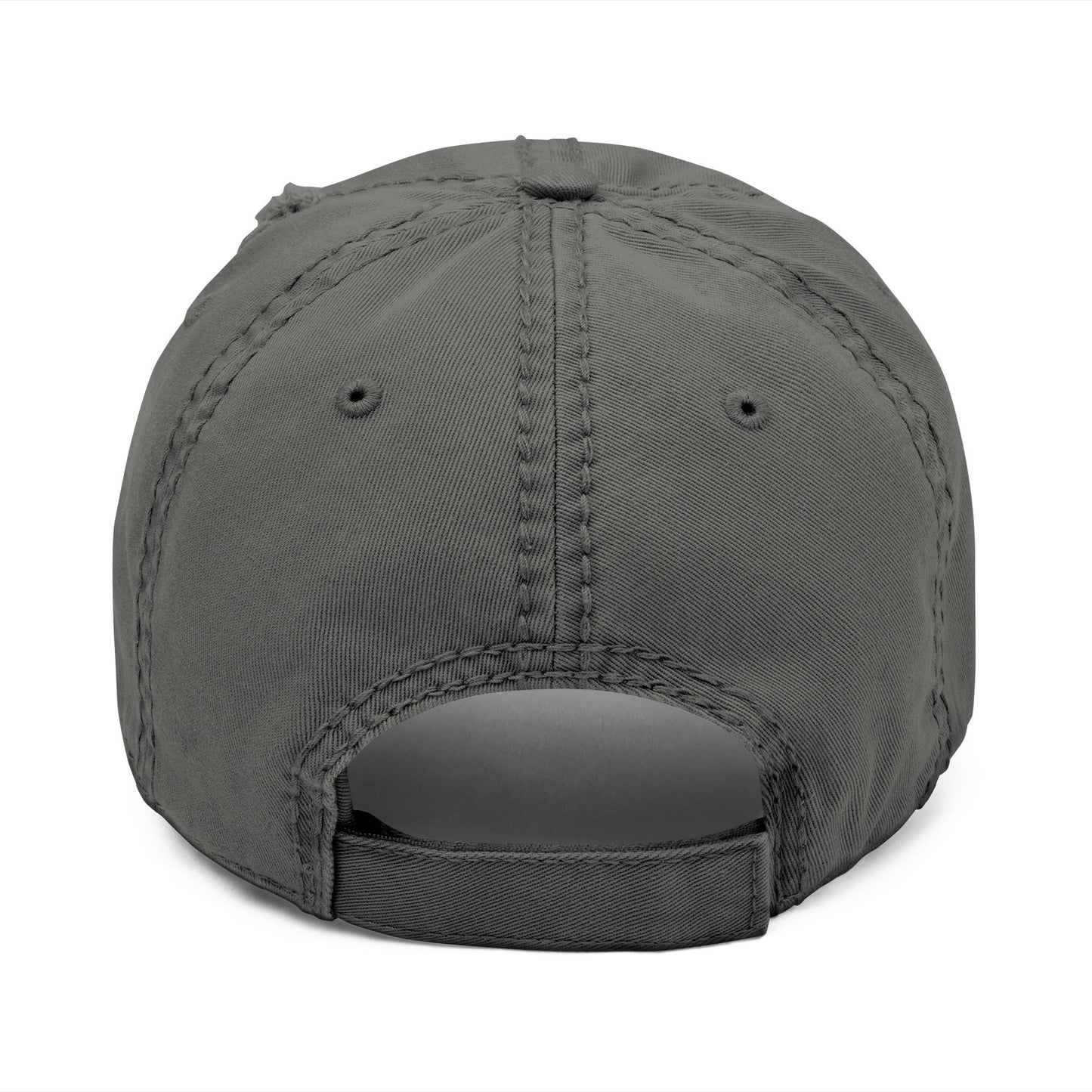 Embroidered Distressed Dad Hat — "Tempts Fate and Wins" Vintage Baseball Cap