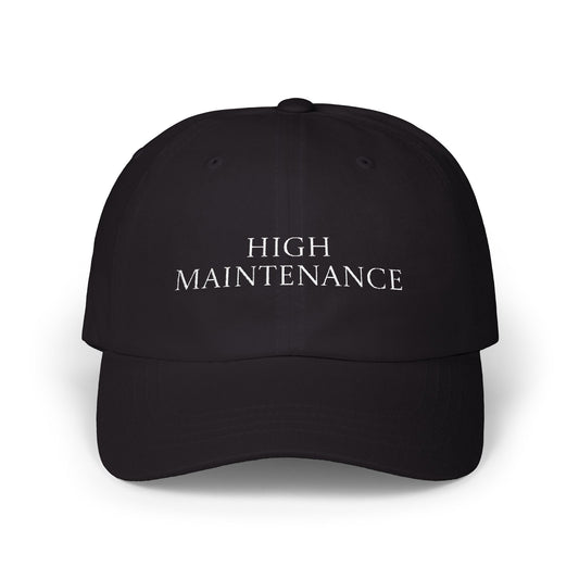 High Maintenance Embroidered Dad Cap — Neutral Casual Baseball Hat