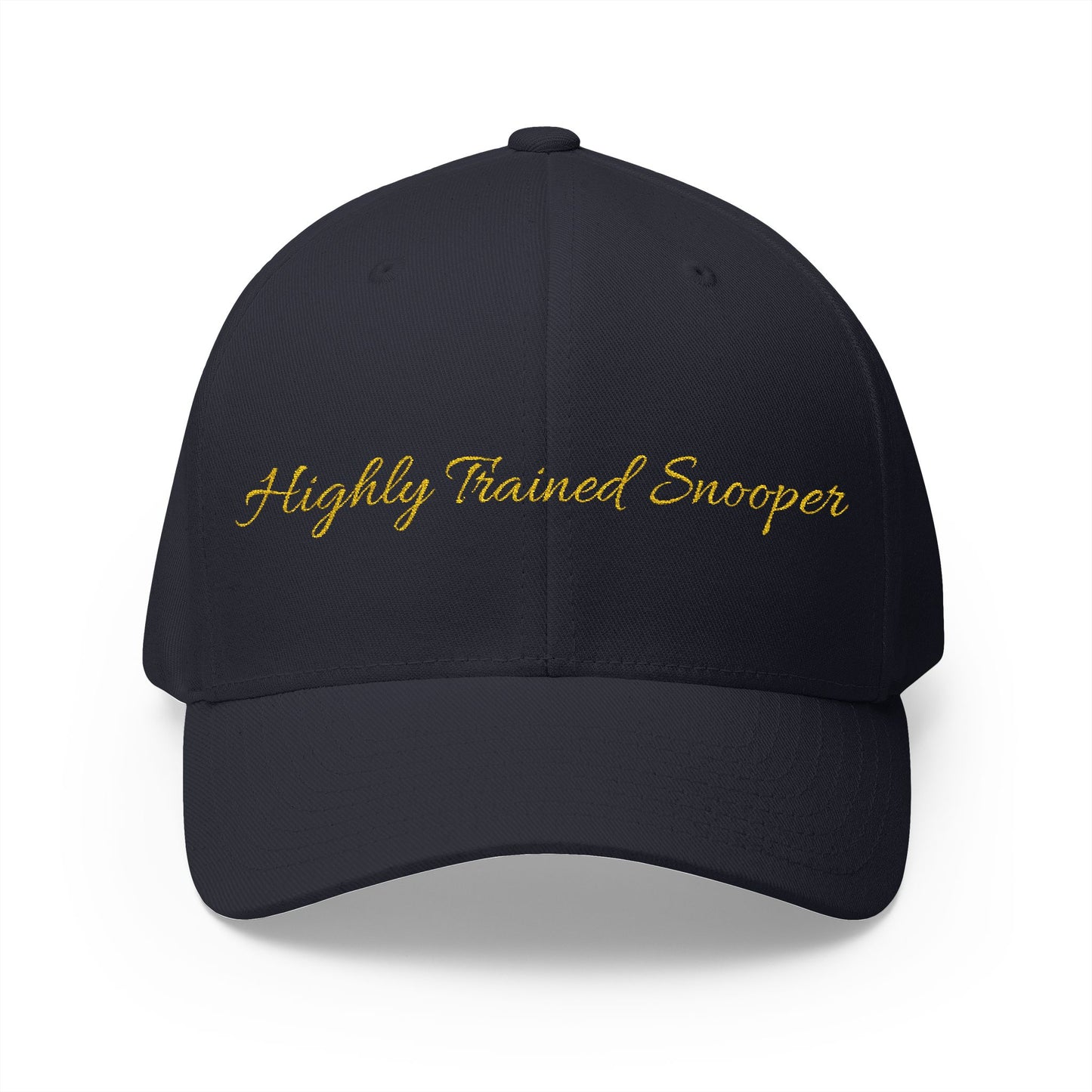 Embroidered 'Highly Trained Snooper' Closed-Back Cap