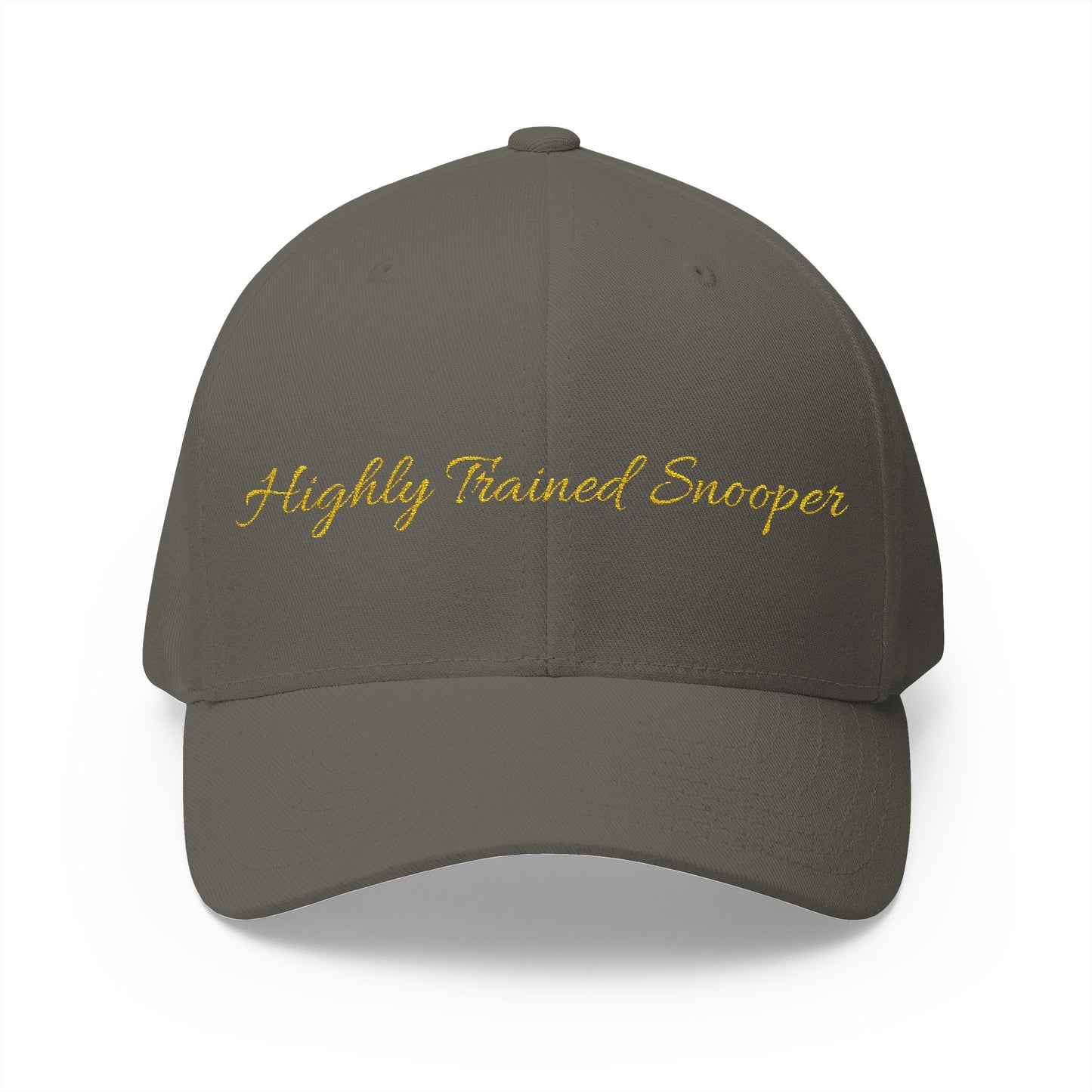 Embroidered 'Highly Trained Snooper' Closed-Back Cap