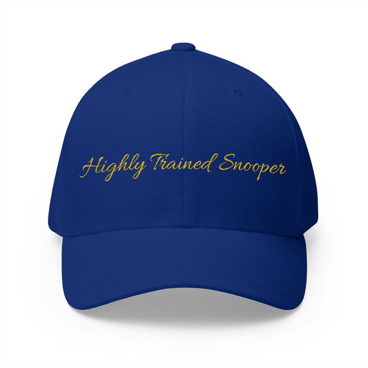 Embroidered 'Highly Trained Snooper' Closed-Back Cap